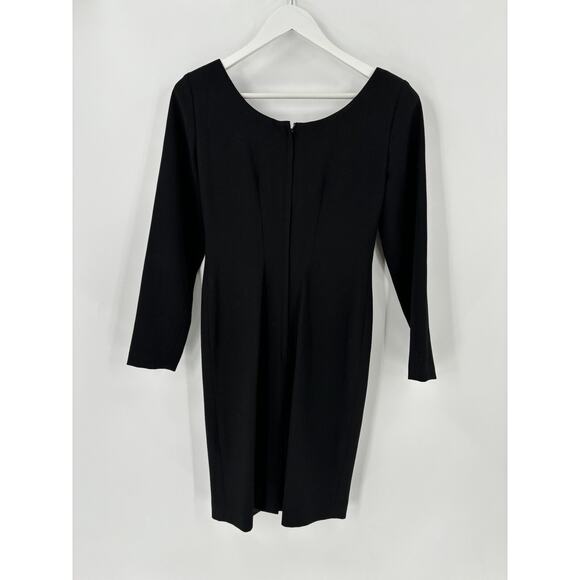 Santa Fe Vintage Dress Womens 2 Black Gold Leaf Applique Long Sleeves Full Zip - Picture 11 of 16